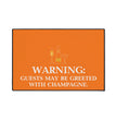 Heavy Duty Floor Mat - Veuve Clicquot Warning Guest Champagne