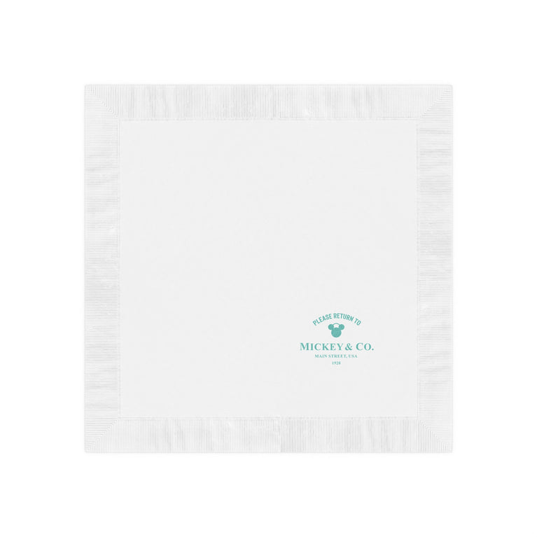 Mickey & Co. White Coined Napkin