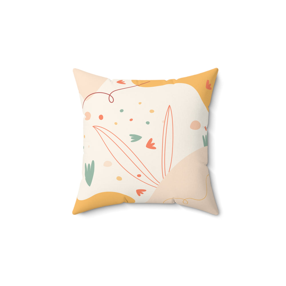 Floral Abstract Square Pillow