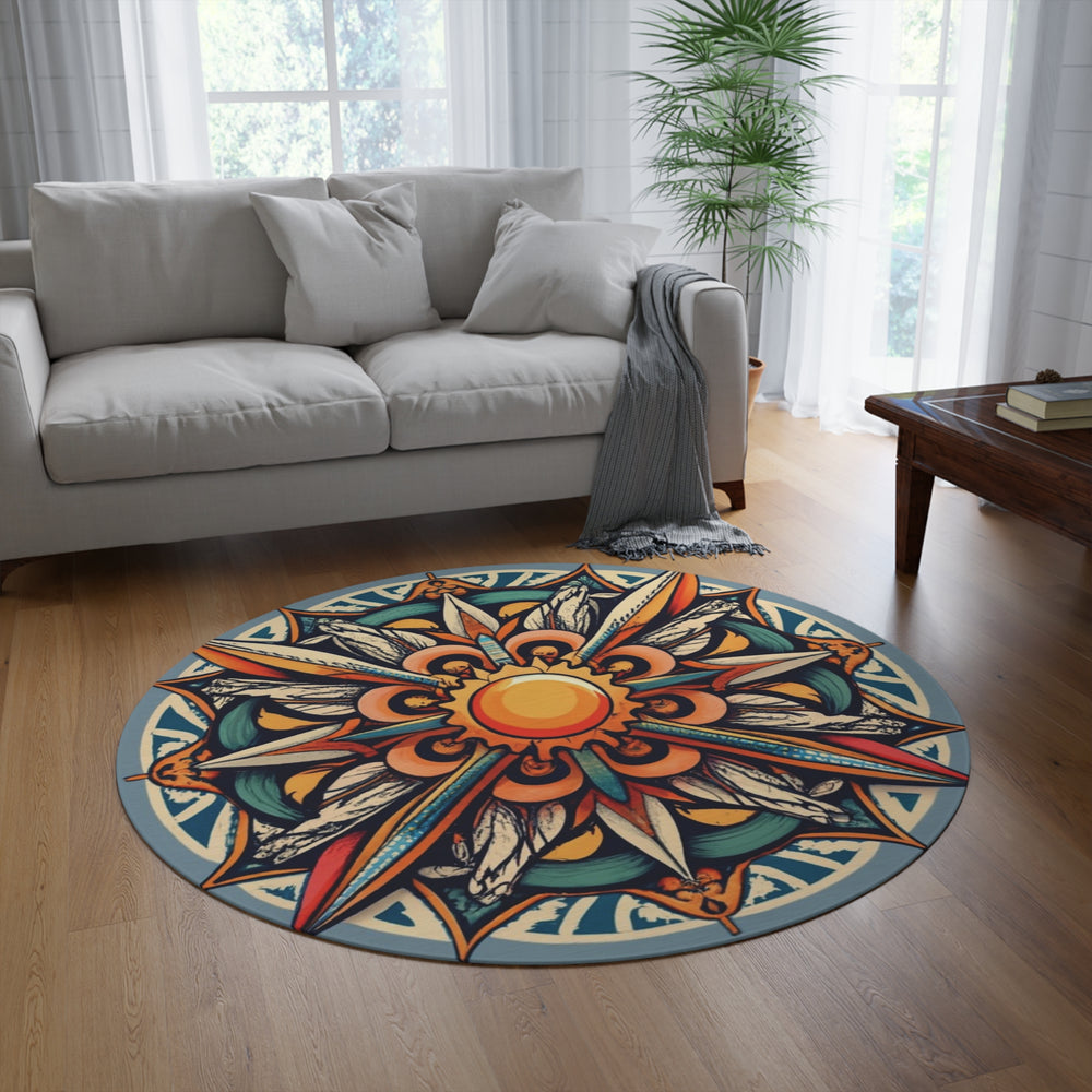 Dolce Gabbana Inspired Mandala - Round Rug