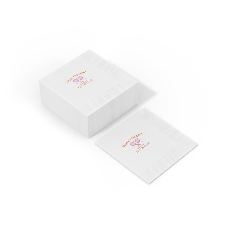 Veuve Clicquot Tennis Club -White Coined Napkins