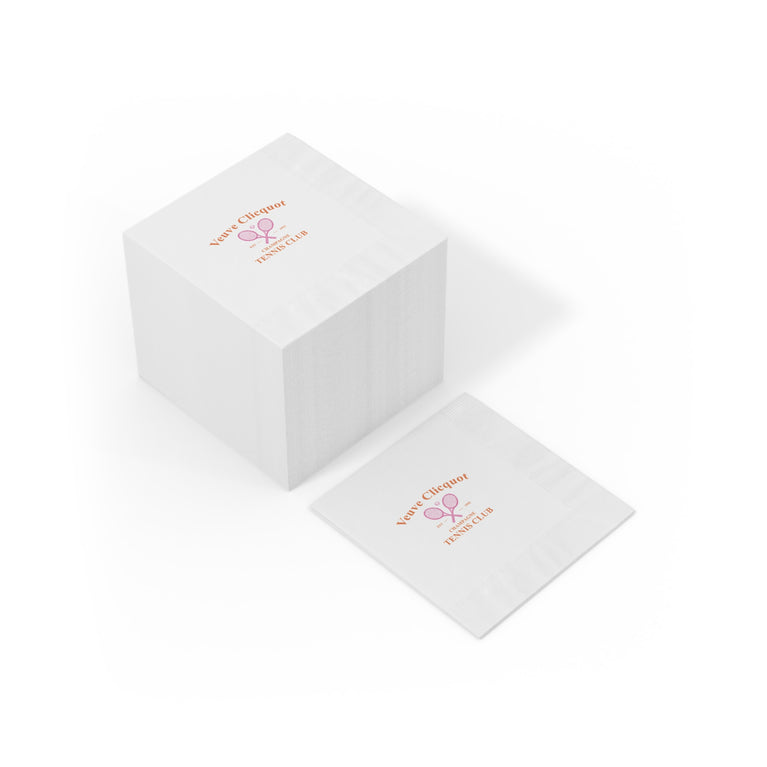 Veuve Clicquot Tennis Club -White Coined Napkins