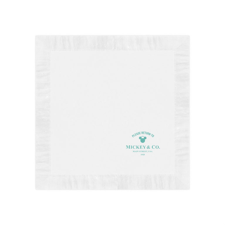 Mickey & Co. White Coined Napkin