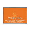 Heavy Duty Floor Mat - Veuve Clicquot Warning Guest Champagne