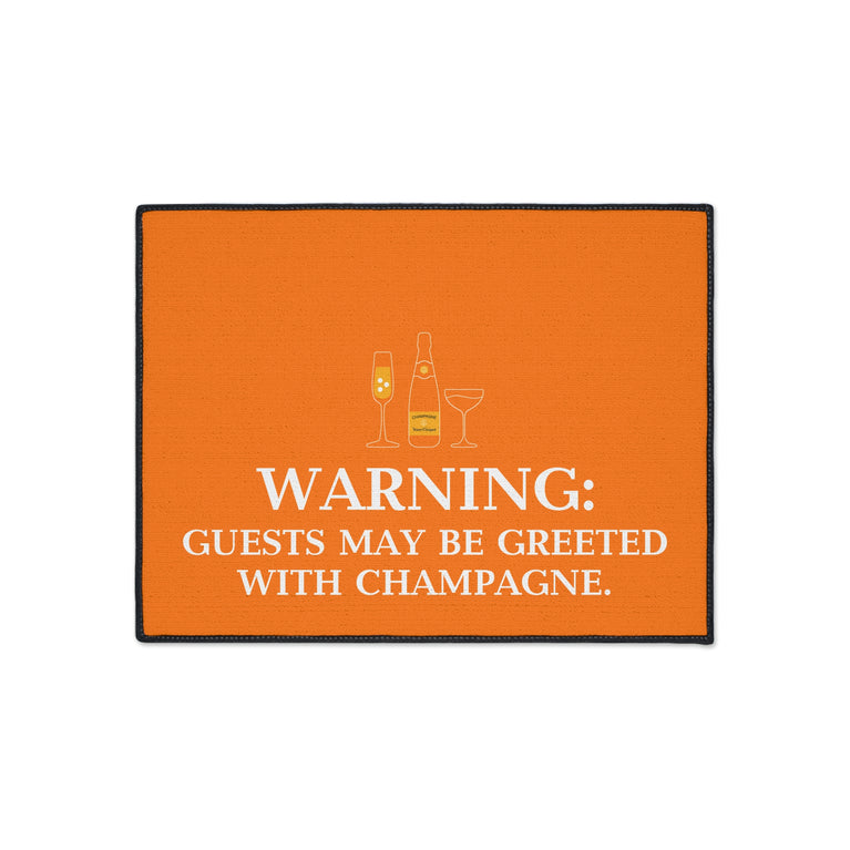 Heavy Duty Floor Mat - Veuve Clicquot Warning Guest Champagne