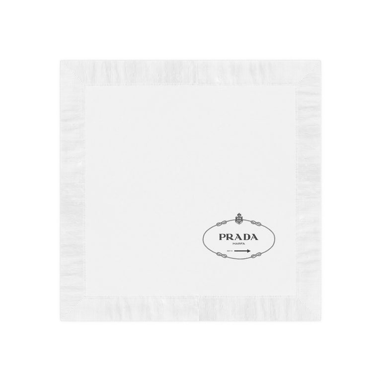 Prada Marfa White Coined Napkin