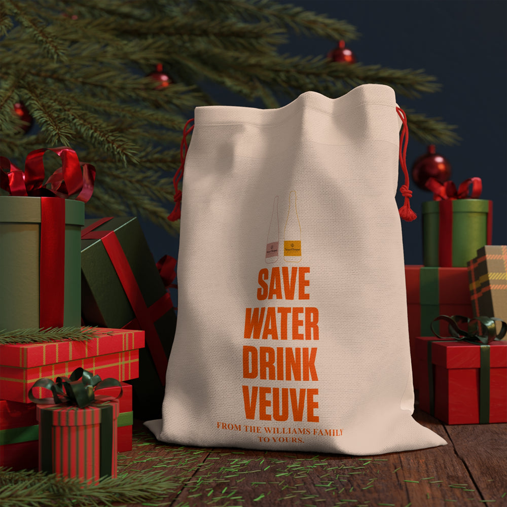 Save Water Drink Veuve - Customizable Gift Bag