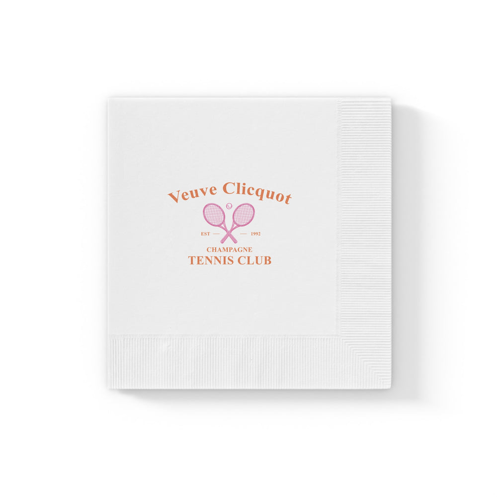 Veuve Clicquot Tennis Club -White Coined Napkins