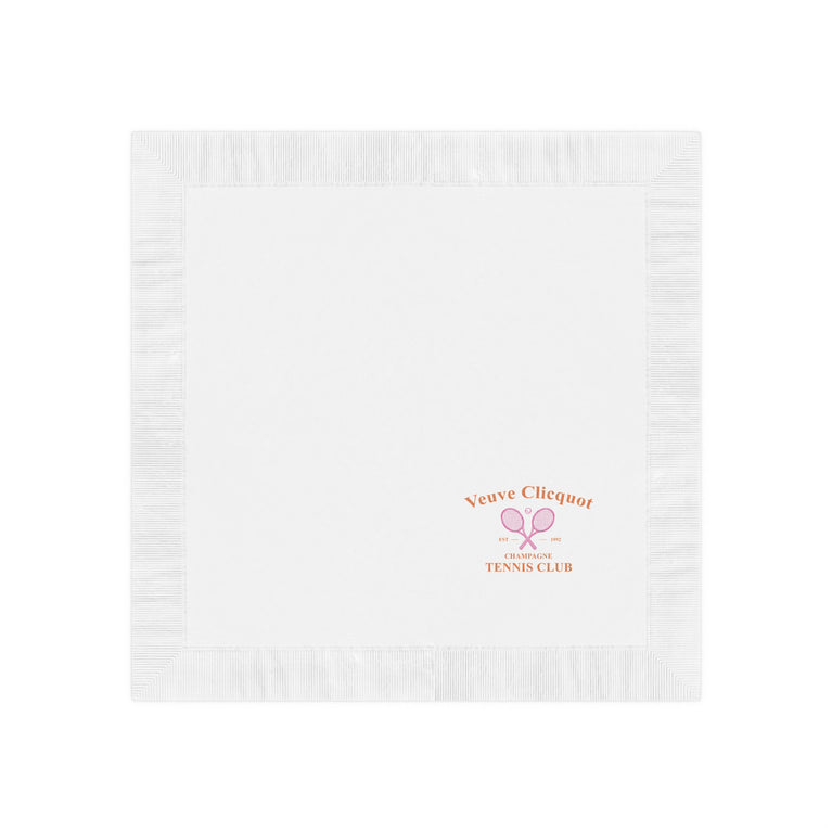 Veuve Clicquot Tennis Club -White Coined Napkins