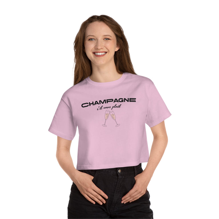 Champagne s'il vous plait - Cropped T-Shirt