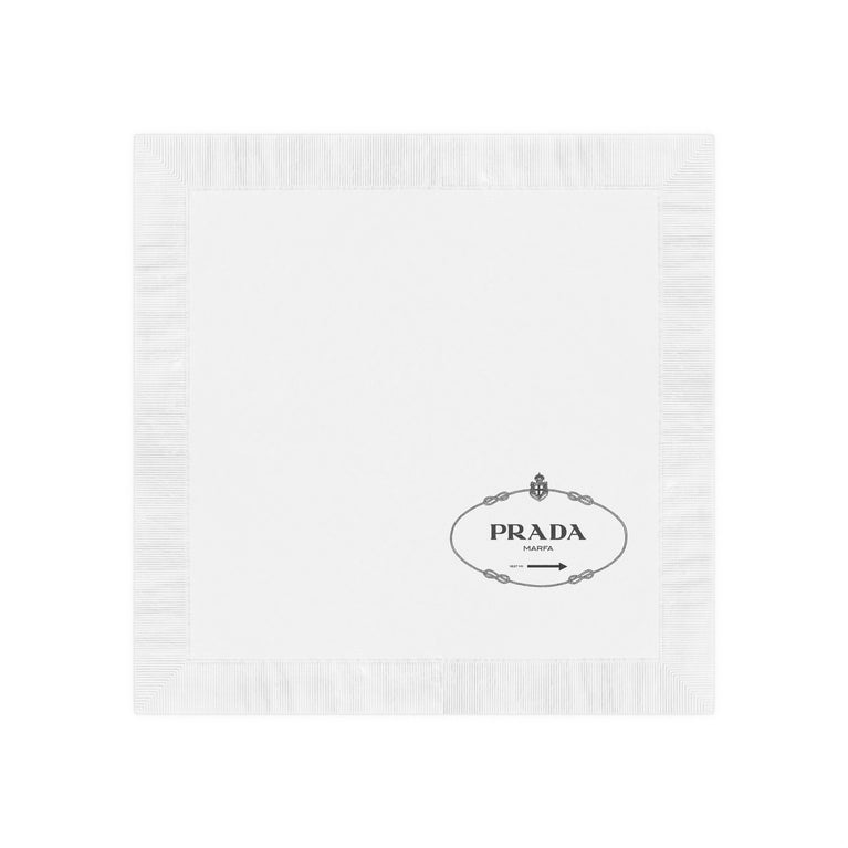 Prada Marfa White Coined Napkin