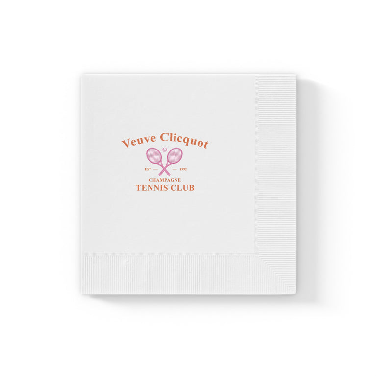 Veuve Clicquot Tennis Club -White Coined Napkins