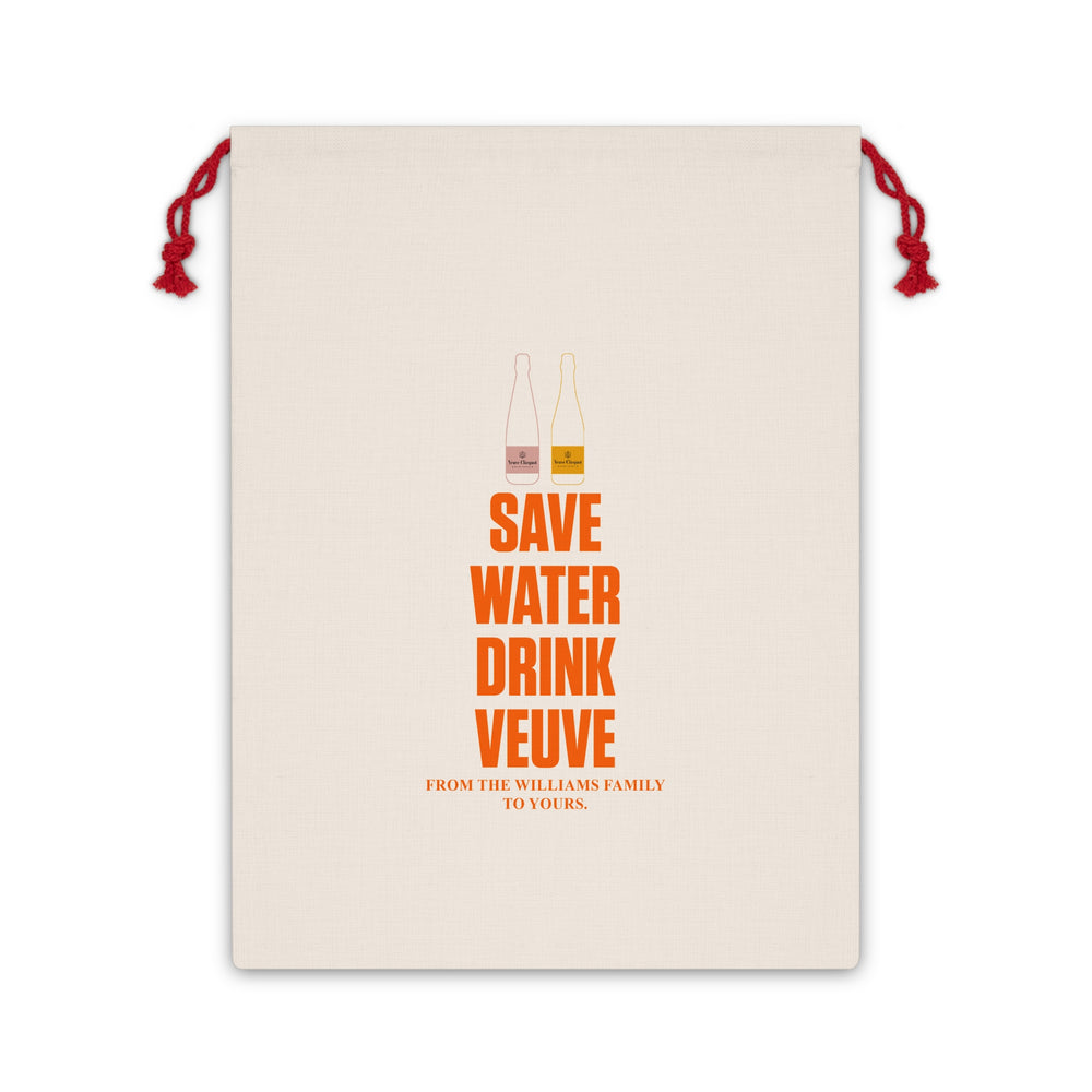 Save Water Drink Veuve - Customizable Gift Bag