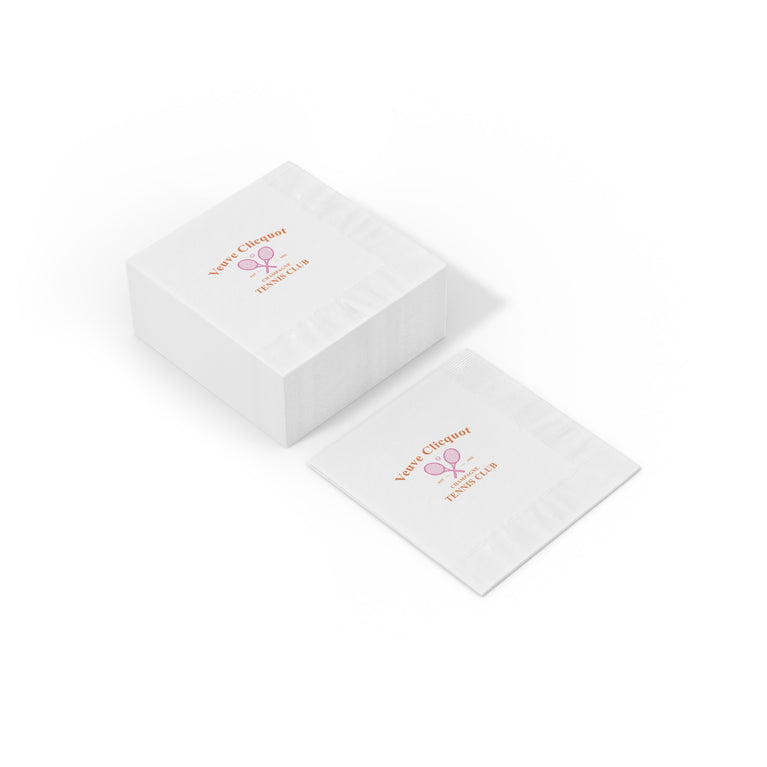 Veuve Clicquot Tennis Club -White Coined Napkins