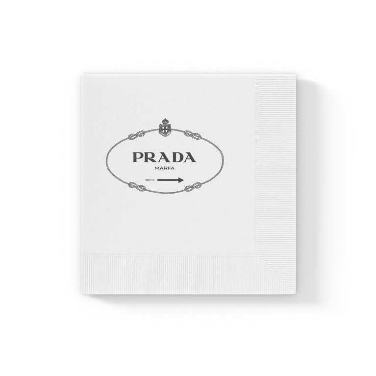 Prada Marfa White Coined Napkin