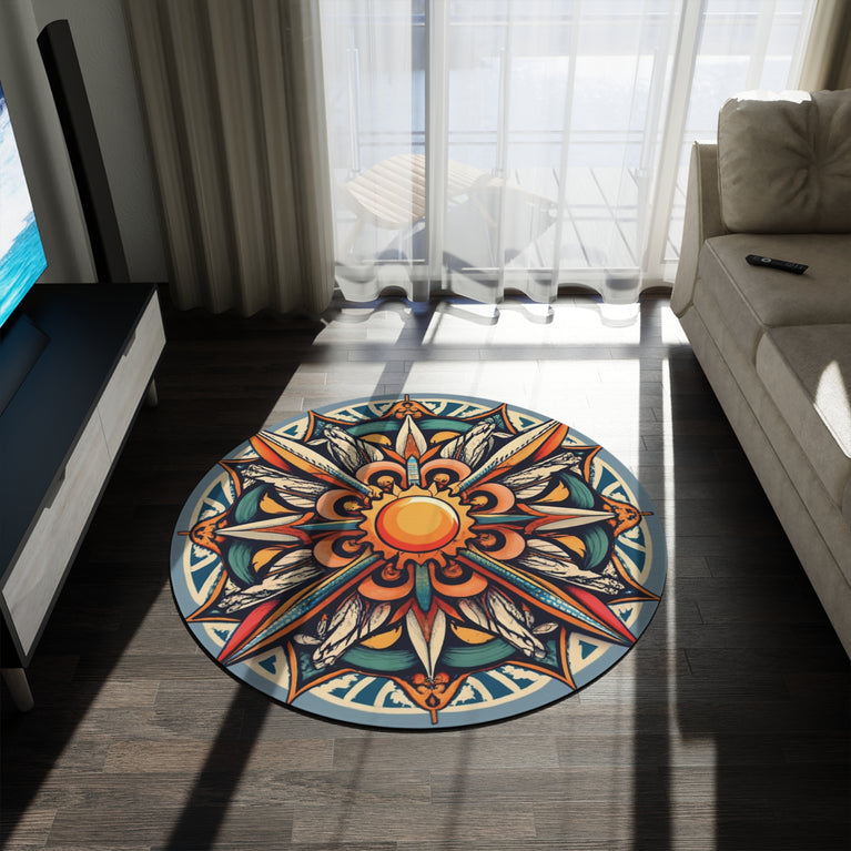 Dolce Gabbana Inspired Mandala - Round Rug