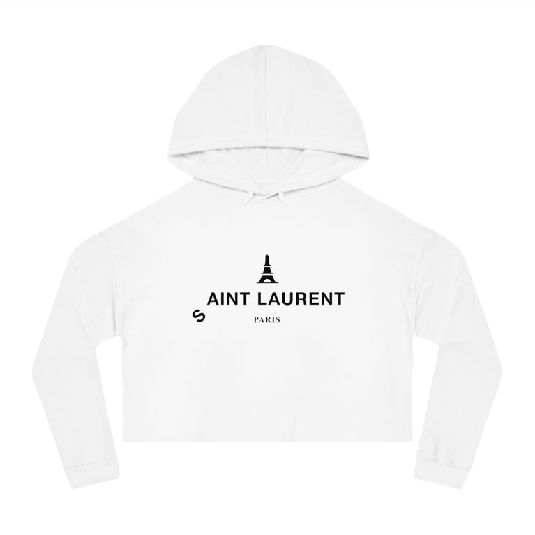 SAINT LAURENT Cropped Hooded Sweatshirt