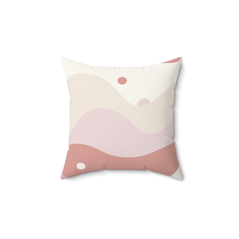 Cream Polka Square Pillow