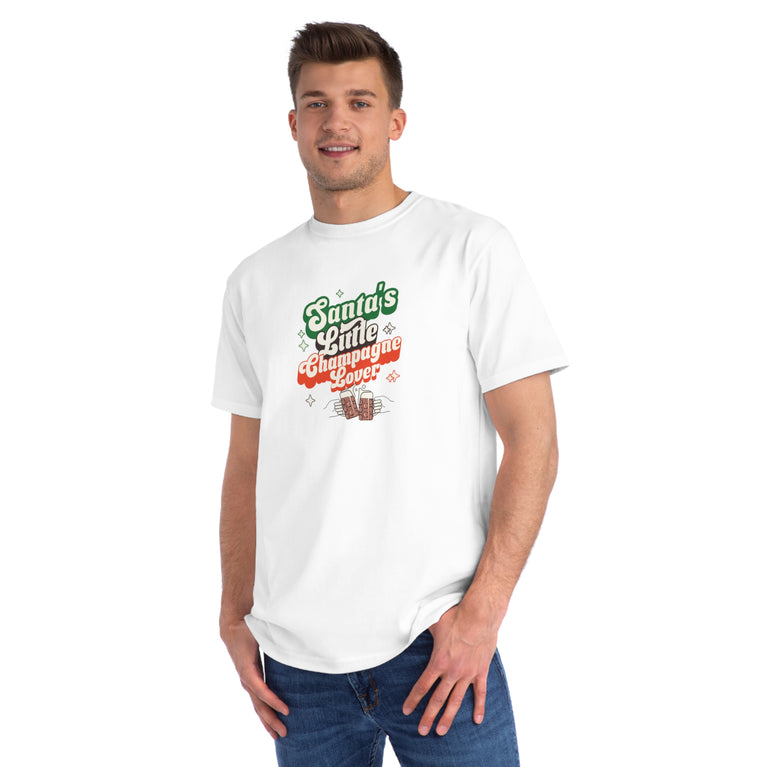 Santa's Little Champagne Lover Shirt - Organic Cotton Gift Tee